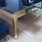 Koralturk Flap Table Luxury Gold Dining Pool Table 7