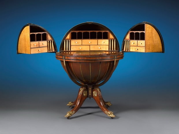 M.S. Rau Antiques 1810 English Globe Writing Desk 3