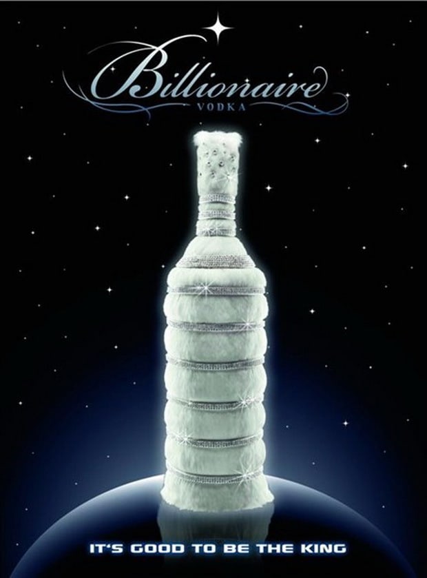 Billionaire Vodka by Leon Verres priced at 3.7M