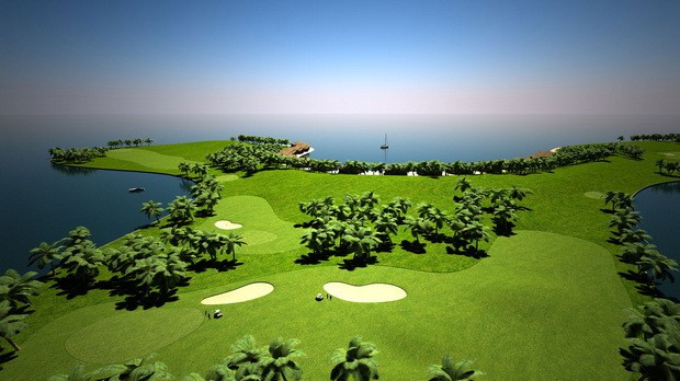 Floating Golf Course in Maldives 1