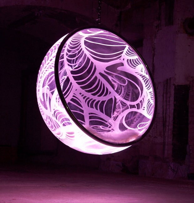 LED illuminated Bubble Chairs by Rousseau 2