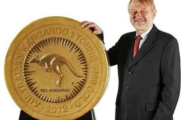 1 Tonne Gold Kangaroo Coin 1