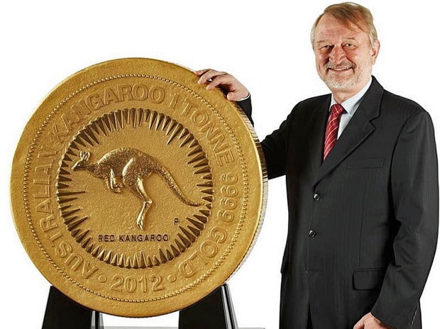 Largest gold coin: the 1 Tonne Gold Kangaroo Coin