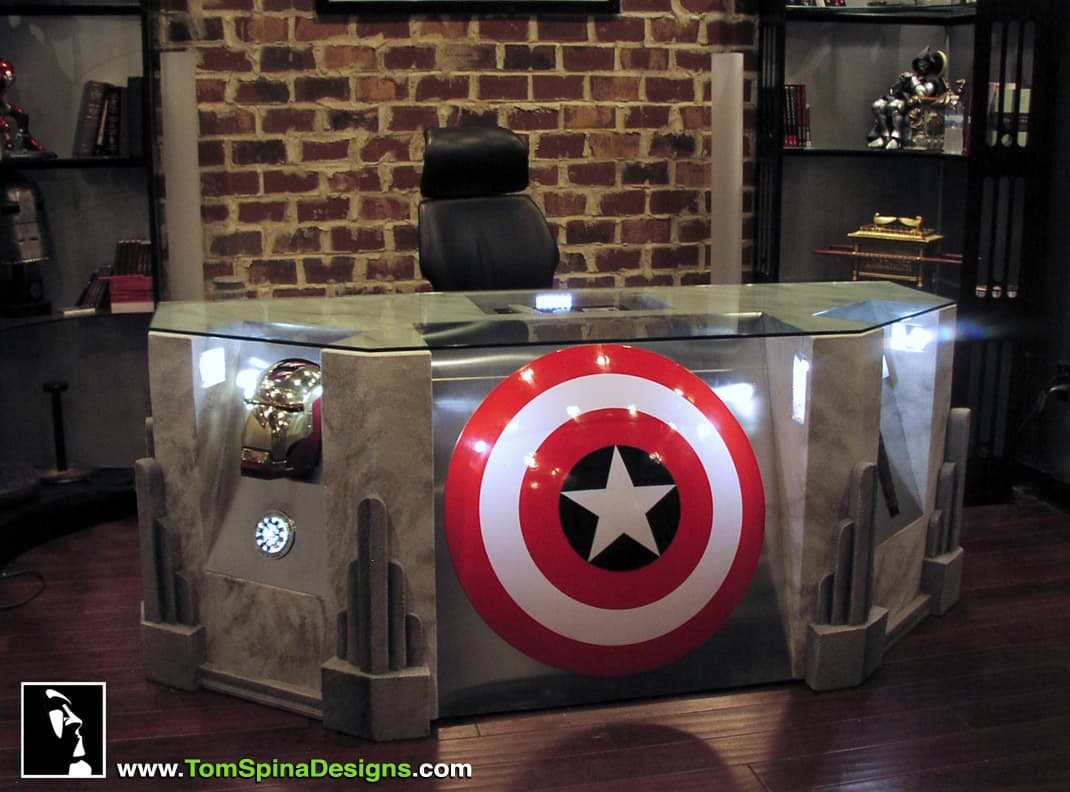 Avengers movie themed desk 1