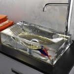 Glass Sinks with Fish by Kjell Engman 1