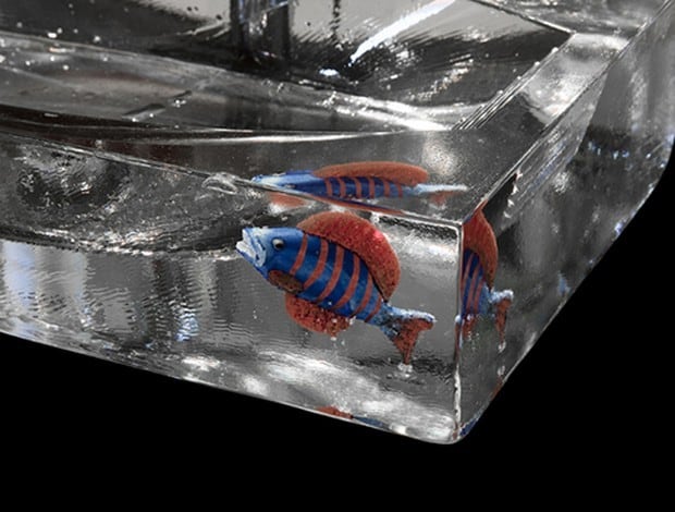 Glass Sinks with Fish by Kjell Engman 2