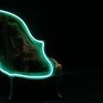 Antique Bérgere chair neon 2