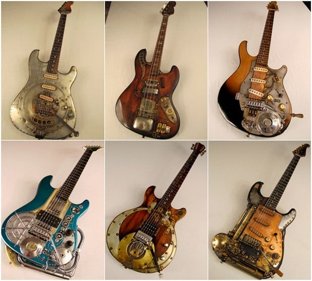 Tony Cochran steampunk guitars 1