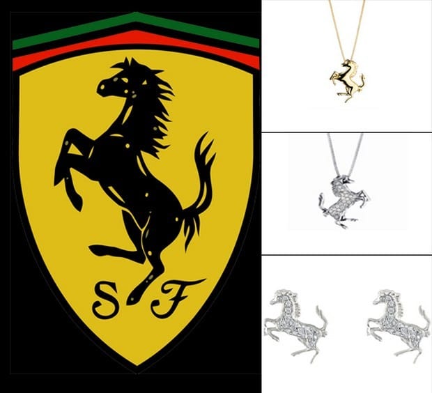 Ferrari Diamond Jewellery by Damiani, inspired by the prancing horse