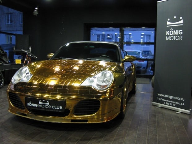 Gold Plated Porsche 996 Turbo Cabriolet 1