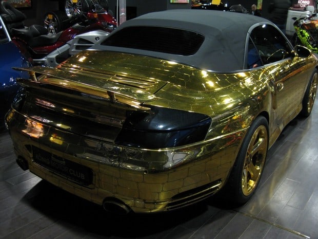 Gold Plated Porsche 996 Turbo Cabriolet 2