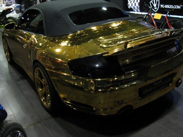 Gold Plated Porsche 996 Turbo Cabriolet 3