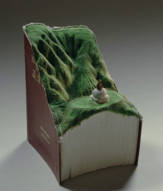 Carved Book Landscapes by Guy Laramee 13