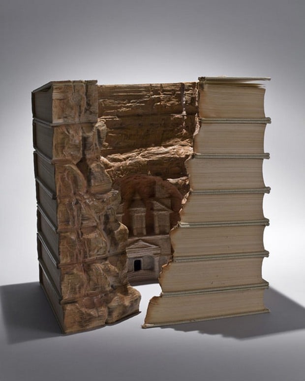 Carved Book Landscapes by Guy Laramee 2