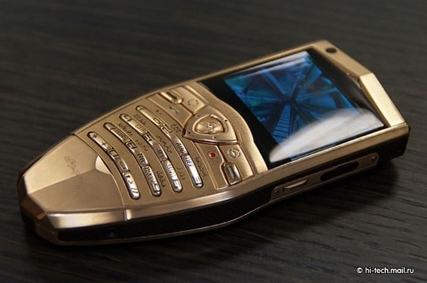 Gold-plated Lamborghini cell phones 1