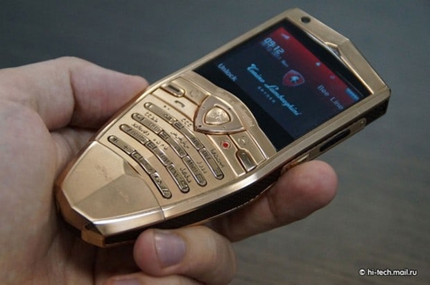 Gold-plated Lamborghini cell phones 2