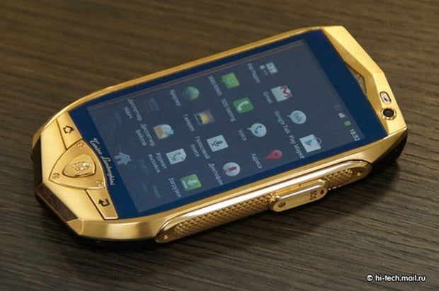 Gold-plated Lamborghini cell phones 3