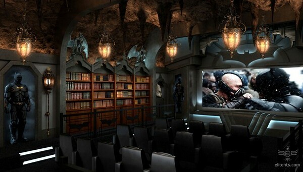 Dark Knight themed custom home theater 1