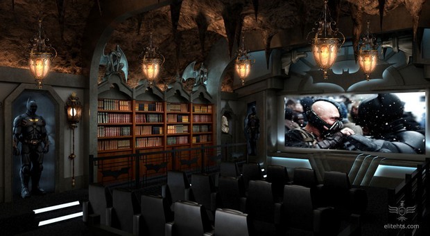 Dark Knight themed custom home theater 1