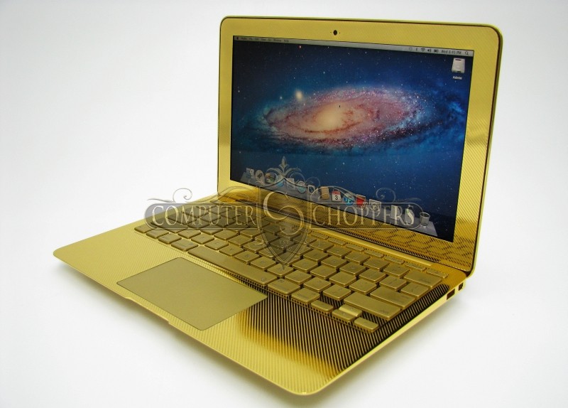 24kt Gold Macbook Air from Computer-Choppers 1