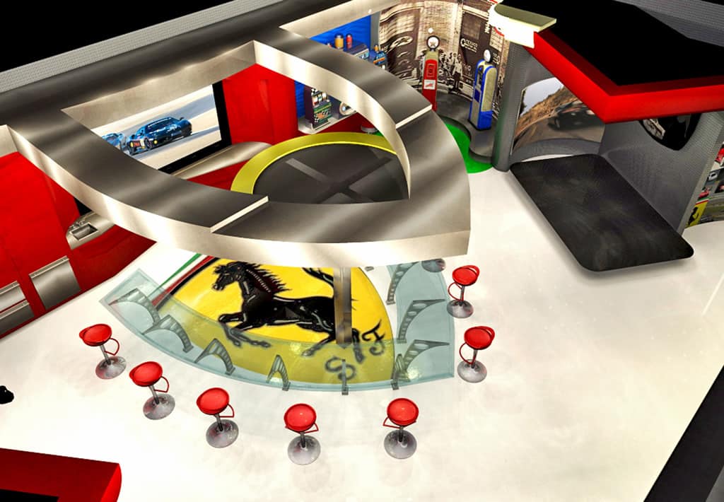 Ferrari-themed garage 1
