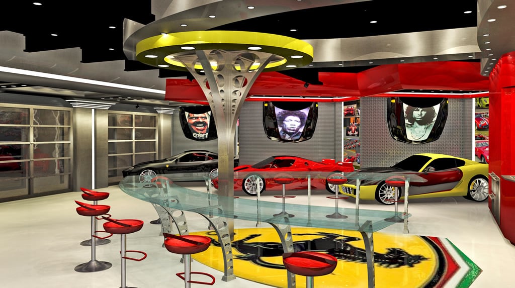Ferrari-themed garage 3