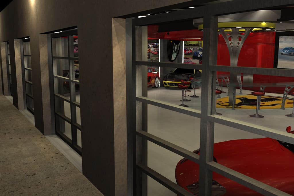Ferrari-themed garage 7