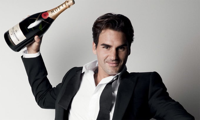 Roger Federer Moet & Chandon