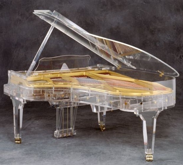 Handcrafted transparent Crystal Grand Pianos 1