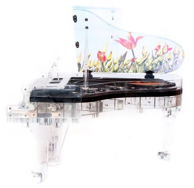 Handcrafted transparent Crystal Grand Pianos 7