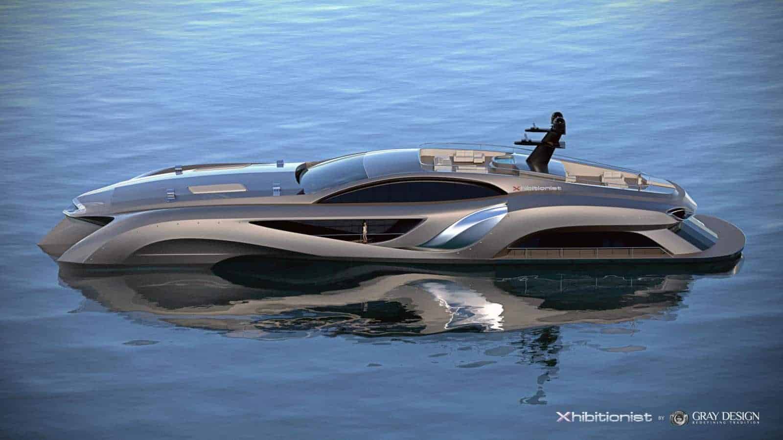Gray Design’s Xhibitionist yacht and Xhibit G car 1