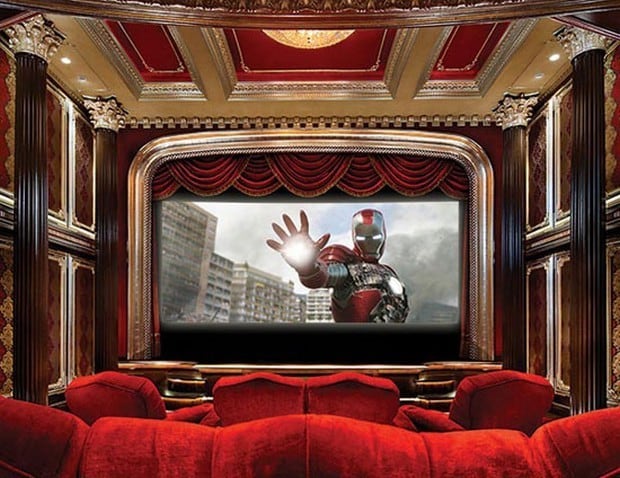 Crimson red inspired Home theatre costs $3 million