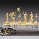 Chess Sets by Piero Benzoni in Gold and Silver