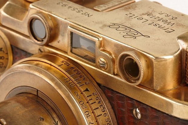 1931 gold-plated Leica Luxus camera 06