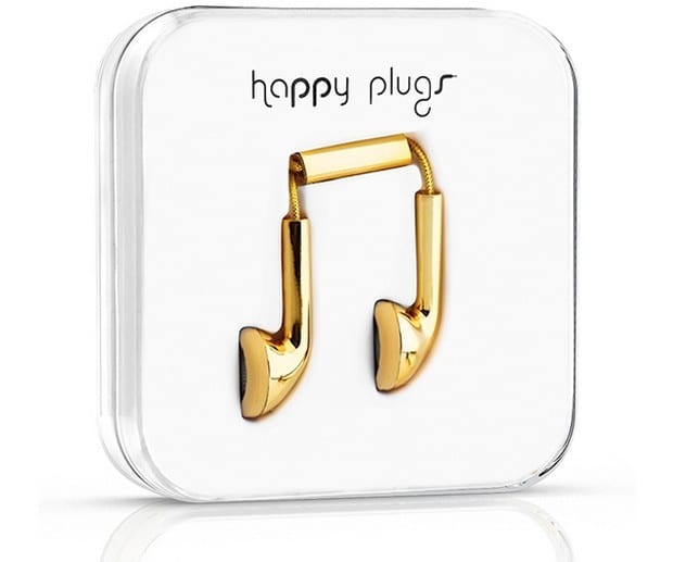 18K gold earphones by Happy Plugs 2