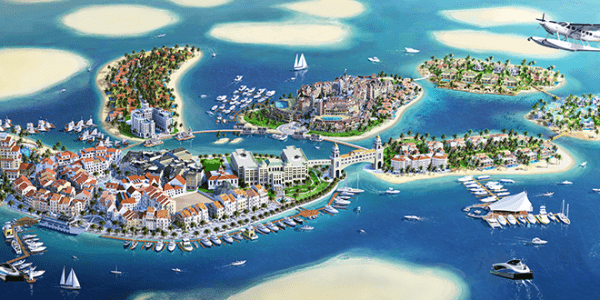 The Heart of Europe Real Estate Development, off the Coast of Dubai