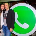 EXCLUSIVE: WhatsApp co-founder Jan Koum and his girlfriend celebrate the sale of his company with Facebook’s Mark Zuckerberg and his wife Priscilla Chan in Barcelona, Spain