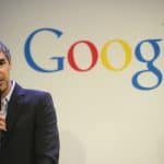 Google CEO Larry Page holds a press anno