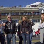 Richard Branson visit Alinghi BaseErnesto Bertarelli, Richard Branson, Kirsty Bertarelli