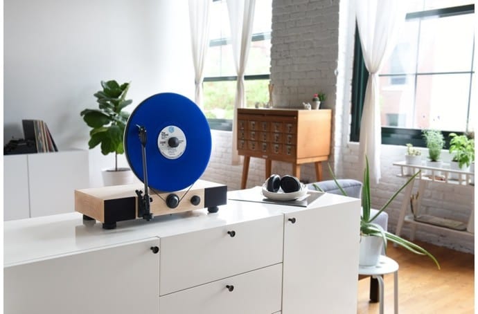 floating record vertical turntable