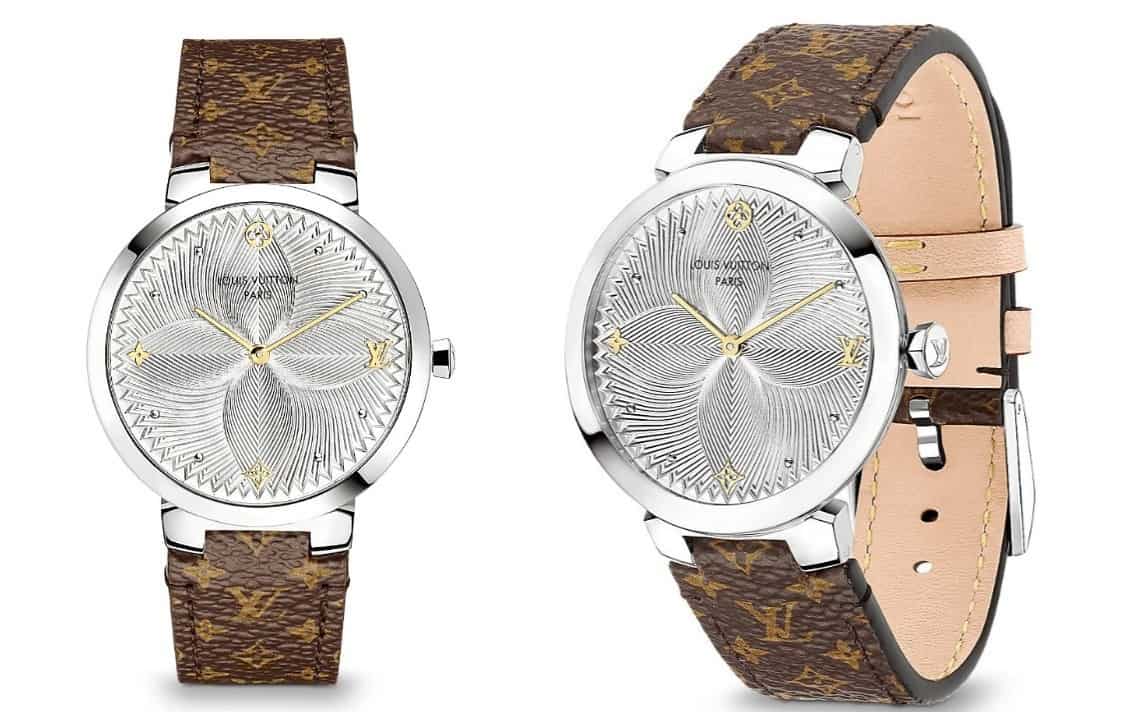 Tambour Slim Metallic Flower, el reloj más femme de Louis Vuitton. 