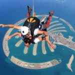 Sky diving over Dubai