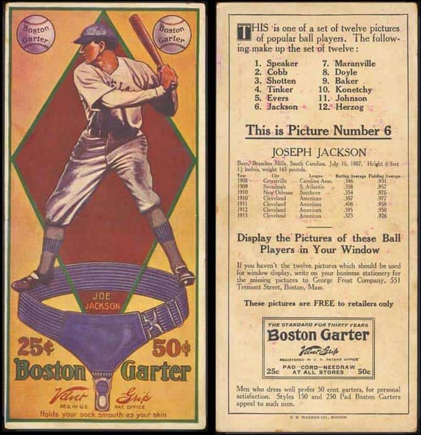 Joe Jackson baseball card