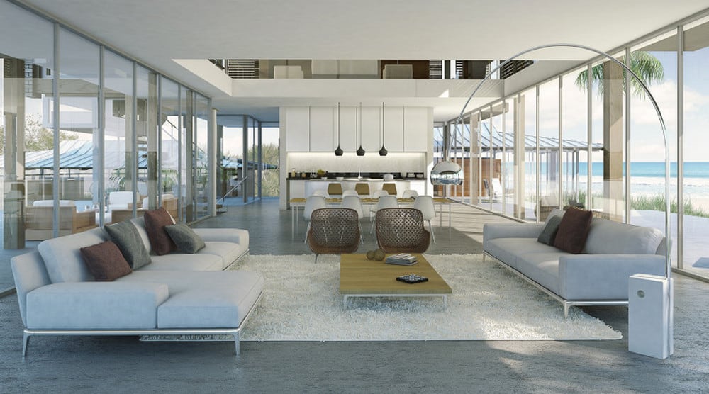 seaside living room i'll designs