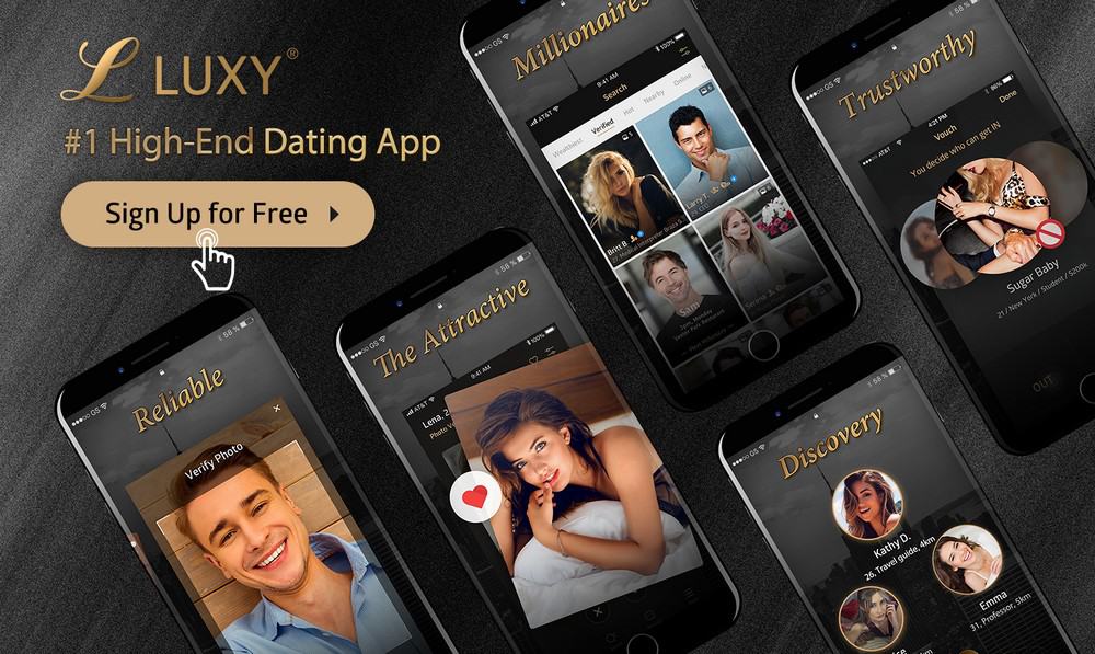 Luxy advertises itself as the millionaire dating service, similar to Tinder
