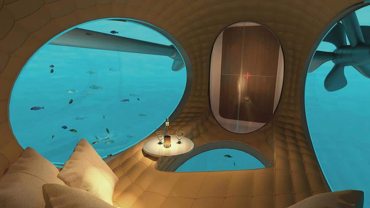 Sailing Yacht A underwater observatory