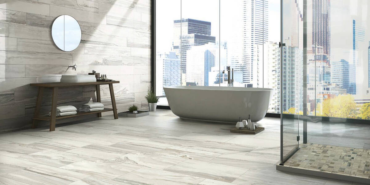 marble bathroom flooring