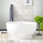 White Oval Acrylic Tub