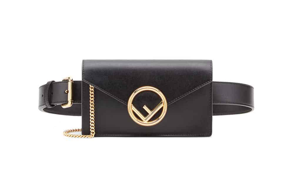 Fendi Logo Leather Belt Bag