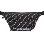 Balenciaga Wheel-Logo Print Nylon Belt Bag